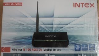 Intex W150D ADSL2 Modem Unboxing and Review [upl. by Moulden]