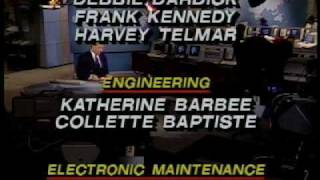 NBC  1989 NBC Nightly News Show End Credits and NBC News Theme  with Tom Brokaw [upl. by Enihpled]