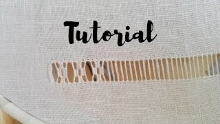 RICAMO Tutorial  Sfilatura a Rombi [upl. by Alben232]