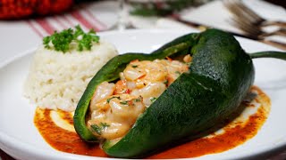 CHILES RELLENOS DE CAMARÓN Y QUESO PARA CUARESMA SIN CAPEAR BUENÍSIMOS [upl. by Medwin882]