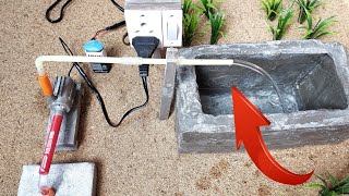 How to make water pump  miniwater pump with tank using science project 220v mini water farming [upl. by Nordgren]