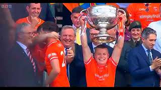 JARLATH BURNS  JARLY OG BURNS LIFT THE CUP TOGETHER  ARMAGH V GALWAY  2024 ALL IRELAND FINAL [upl. by Nodnarb]