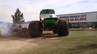 Grave Digger destroys a sand sculpture for his 30th Anniversary [upl. by Manning]