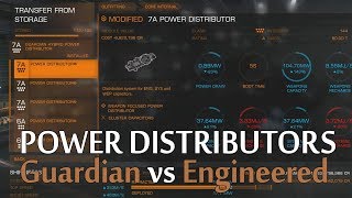 EliteDangerous Power Distributors Guardian vs Engineered [upl. by Margalit]