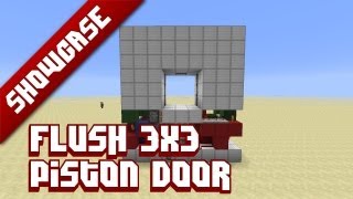 Minecraft Showcase  3x3 Flush Piston door [upl. by Awjan495]