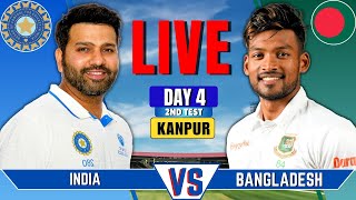 India vs Bangladesh 2nd Test Day 4  Live Cricket Match Today  IND vs BAN Live Score amp Commentary [upl. by Leonor]