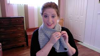 How to Wear the Sparkly Buttoned Cowl [upl. by Benedict]