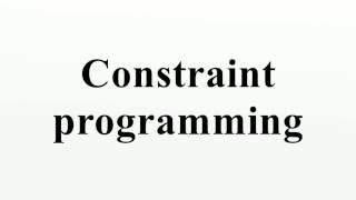 Constraint programming [upl. by Fablan]