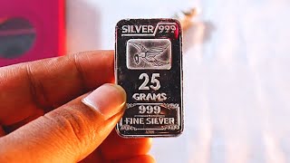 Unboxing 25g Silver Bar I bought in AmazonJoyalukkas ASMR [upl. by Dee]