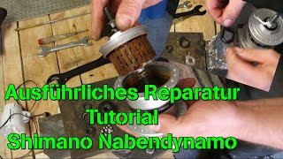 Shimano Nabendynamo 🔧 überholen reparieren instand setzen How to Dynamo [upl. by Ardnasirk623]