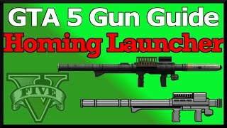 GTA 5 Homing Launcher Gun Guide Review Stats amp Unlock [upl. by Strohl]