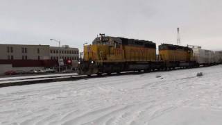 HD FULL POWER SD402s Switching Great 645 Diesel Rev Sound Union Pacific Clean Power [upl. by Nnewg409]