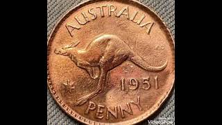 1951 One penny Australiacoin value and price rare [upl. by Noda]