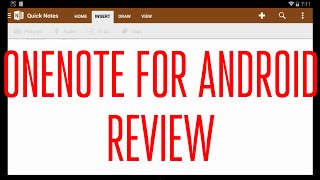 Microsoft OneNote for Android ReviewTablet Version [upl. by Refinnej383]