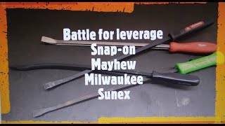 Pry Bar Torture Test Snapon vs Mayhew vs Milwaukee vs Sunex [upl. by Alahc]