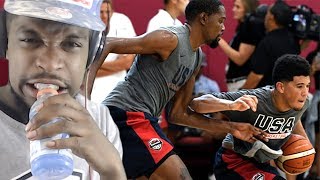 DURANT WINS HEATED 1 ON 1 DRILL USA BASKETBALL CRAZY KING OF THE COURT [upl. by Dayir61]