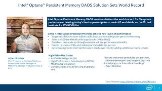 Intel Optane Persistent Memory DAOS Solution Sets World Record [upl. by Winebaum]