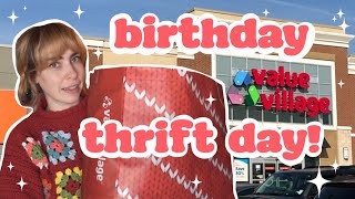 Thrift With Me on My Birthday amp Thrift Haul [upl. by Letsyrhc]