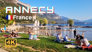 Annecy  France 🇫🇷 one of the most beautiful cities in Europe🌷☀️🌹walking tour 4K60fps HDR [upl. by Ceil]