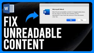 How to Fix Unreadable Content in Word How to Fix Illegible Text in Word Symbol [upl. by Misab]