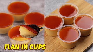 Leche Flan in Cups  No Steam No Bake No Oven No Mixer [upl. by Louie]