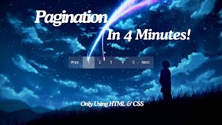 How To Make Pagination In Website Using HTML and CSS  A StepbyStep Tutorial [upl. by Nosnirb]