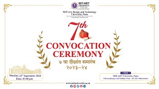 7th Convocation Ceremony 202324 of MITADT University [upl. by Ace]