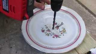 Tuto Comment percer de la porcelaine sans casse  How to drill porcelain without breaking [upl. by Ynnavoj]