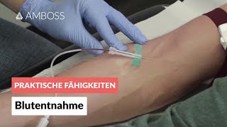 Blutentnahme  AMBOSS Video Blut abnehmen  Venenpunktion  Blutabnahme [upl. by Garlen]