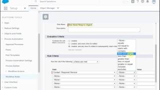 Salesforce Create Workflow Rule [upl. by Dieball]