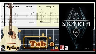 Guitar Tab  The Bannered Mare The Elder Scrolls V Skyrim OST Fingerstyle Tutorial Anp [upl. by Foote]