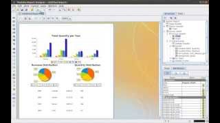 Creating reports with Pentaho Report Designer  Part 7 Adding Charts [upl. by Alel]