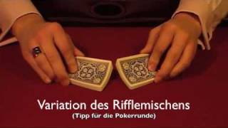 Karten mischen lernen  Rifflemischen Tutorial shuffle cards [upl. by Gavrah]