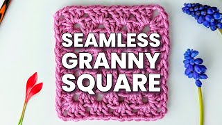 Continuous Granny Square  Crochet tips  crochet tutorial crochettutorial grannysquare [upl. by Cleodal671]