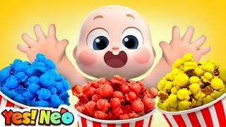 Rainbow Popcorn Showdown  Learn Colors  Kids Teamwork  Nursery Rhymes amp Kids Songs  Yes Neo [upl. by Ssew]