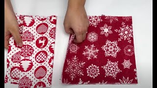 🎄 CHRISTMAS GIFT IN 10 MINUTES from fabric scraps  Sewing tricks and tips  Sewing for beginners [upl. by Osner]