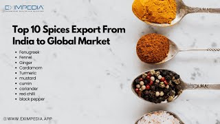 Top 10 spices export from India to global market [upl. by Htebazie415]