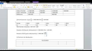 Réévaluation libre des immobilisationscas damortissement [upl. by Irahk848]