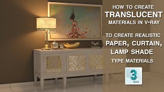 3ds max  Vray 5  Create translucent materials in VRay using VRay2SidedMtl material in 3ds max [upl. by Tlihcox]