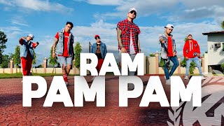 RAM PAM PAM by Natti Natasha ft Becky G  Zumba  Cumbiaton  TML Crew Kramer Pastrana [upl. by Juditha]