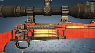 HOW BOLT ACTION RIFLE WORKS REMINGTON 700 MECHANISM [upl. by Navarro697]