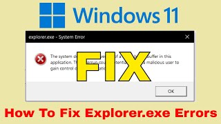 How to Fix All Explorerexe Errors in Windows 11 Solution [upl. by Ailil]