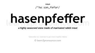 Pronunciation of Hasenpfeffer  Definition of Hasenpfeffer [upl. by Akimyt]