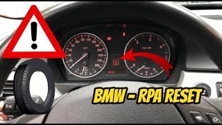 Reifenpannenanzeige RPA Reset  BMW E9X [upl. by Ahsatsan]