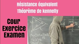 Ep 7Circuit électriquequotEx 12quot Théorème de kennelly résistance équivalent  en arabe [upl. by Dagnah]