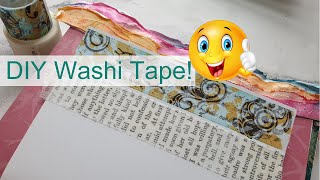 DIY Washi Tape Using Surgical Tape for Mixed Media Art Projects mixedmedia DIYwashitape [upl. by Ayikin]