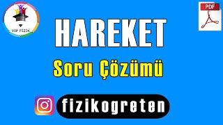 Hareket Soru Çözümü  PDF  TYT Fizik 2022 [upl. by Berck]