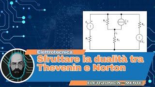 Elettrotecnica 20  Bonus  Sfruttare la dualità Thevenin Norton [upl. by Nodnas]