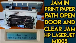 HP Laserjet M1005Jam in print paper path open door and clear jam problem fix clean printer sensor [upl. by Eniahs]