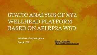 Portofolio Static Analysis XYZ Wellhead Platform [upl. by Nylisoj728]